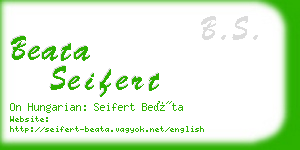 beata seifert business card